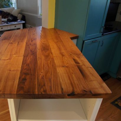 Reclaimed American Chestnut Countertop ~ Private Residence Kitchen