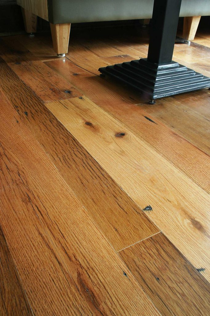 Reclaimed Red &amp; White Oak Flooring in Boston Restaurant