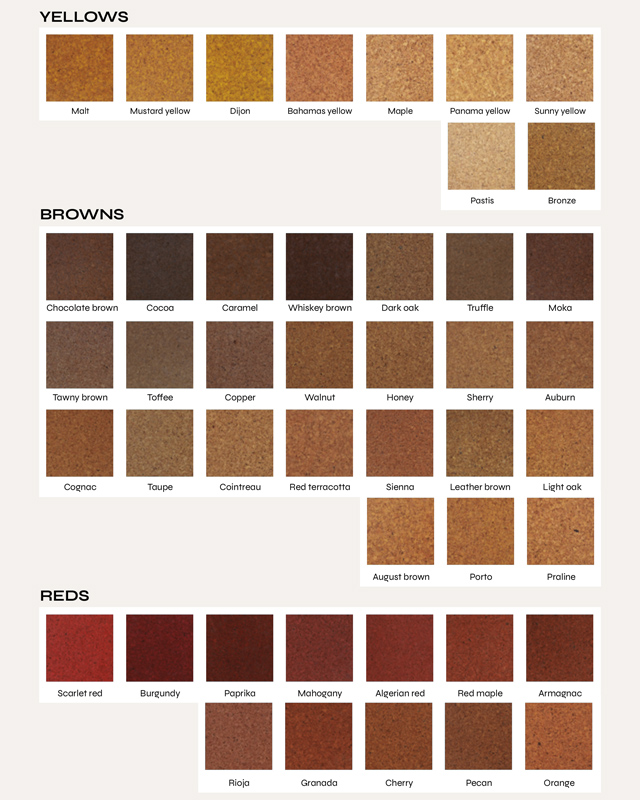 DuroDesign Colors: Yellows, Browns, and Reds