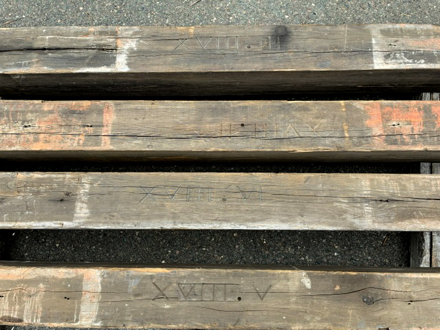 Heart Pine Beams From Charles River Dam and Locks Heart Pine Beams From Charles River Dam and Locks