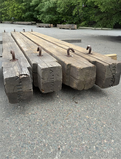 Heart Pine Beams From Charles River Dam and Locks Heart Pine Beams From Charles River Dam and Locks