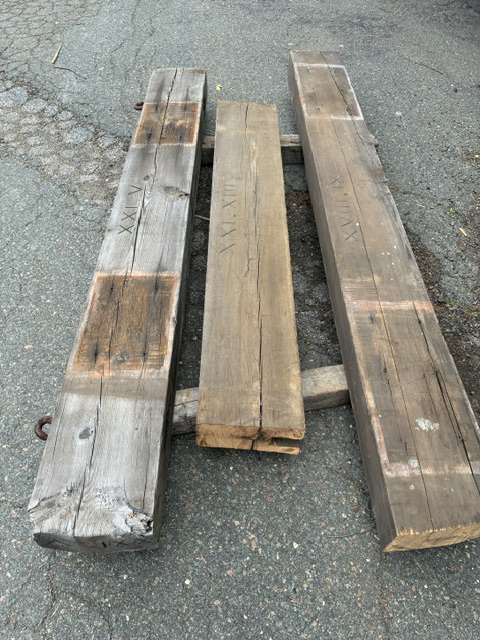 Heart Pine Beams From Charles River Dam and Locks Heart Pine Beams From Charles River Dam and Locks