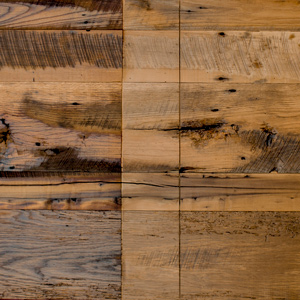 Mixed Reclaimed Hardwoods Skip-Planed Paneling