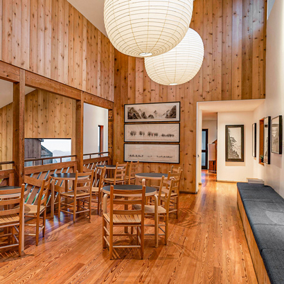 Reclaimed Flatsawn Heart Pine Flooring at the Sea Ranch Lodge in California