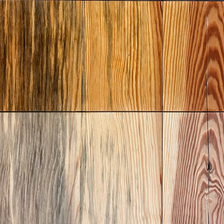 Reclaimed Rustic Heart Pine Flooring with Mineral Staining