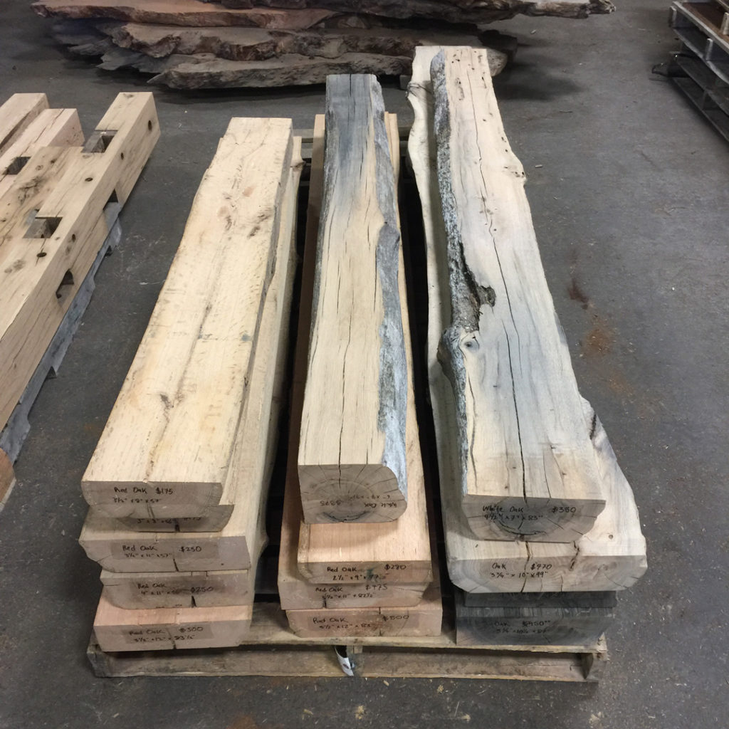 Longleaf Lumber - Live Edge Oak Mantels