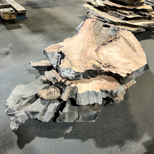 Salvaged Old-Growth Redwood Slabs