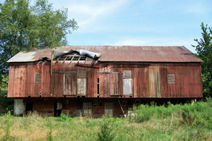 Salvaged Barn During Deconturction