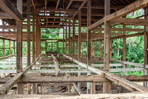 Salvaged Barn During Deconturction