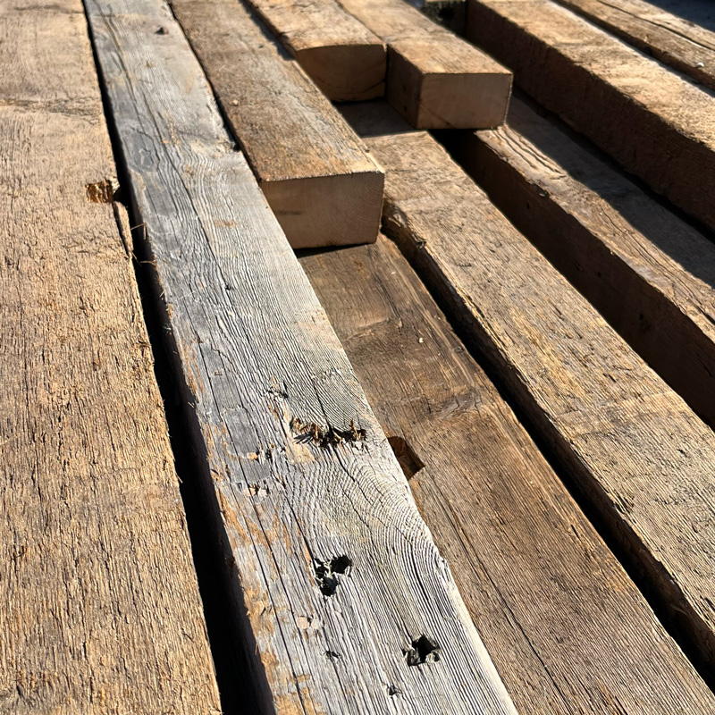 Salvaged Softwood Rafters - Longleaf Lumber