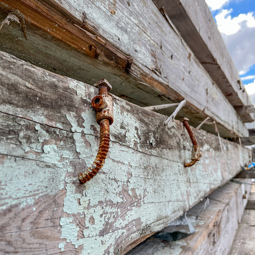 Metal in Salvaged Lumber