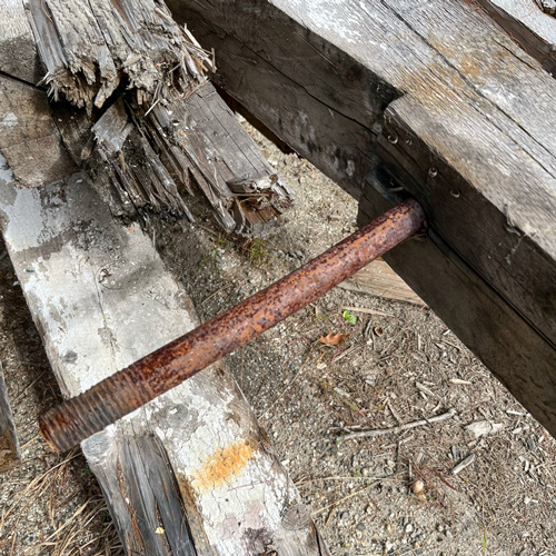 Metal in Salvaged Lumber