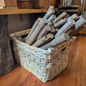 Vintage Hand-Carved Wooden Ladder Rungs